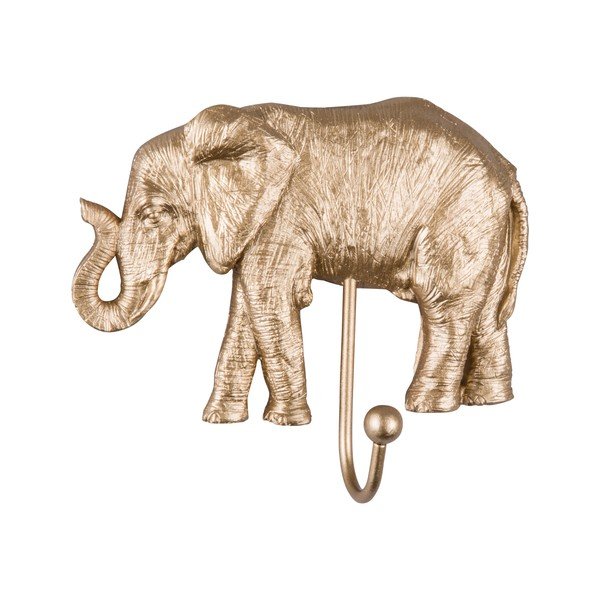 Věšák ve zlaté barvě Leitmotiv Elephant