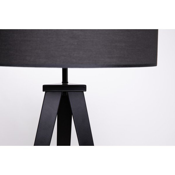 Stojací lampa s kovovými nohami a černým stínidlem Bonami Essentials Kiki-image-1