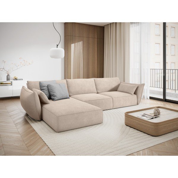 Béžová rohová pohovka (levý roh) Vanda – Mazzini Sofas-image-1