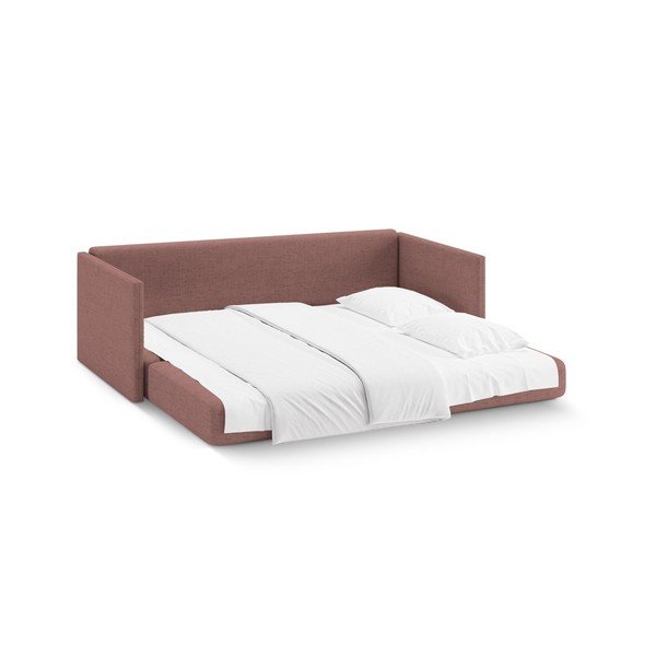 Růžová žinylková rozkládací pohovka 209 cm Shannon – Cosmopolitan Design-image-3