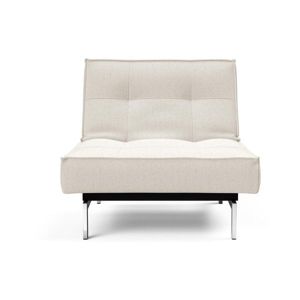 Bílé/béžové křeslo z textilie bouclé Splitback – Innovation-image-2