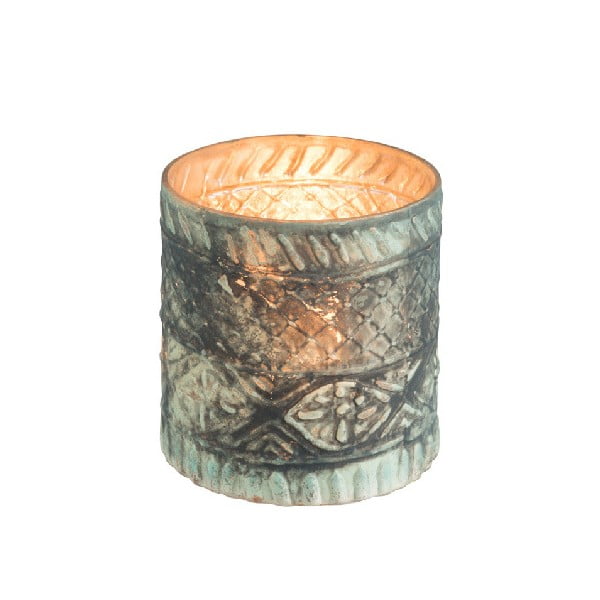 Skleněný svícen J-Line Boho Cylinder, ⌀ 10 cm