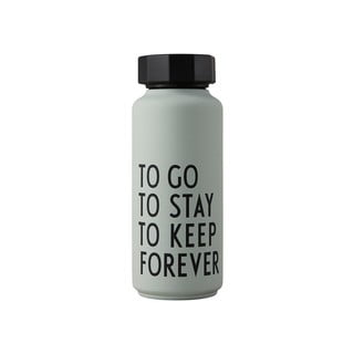 Světle zelená termo láhev Design Letters Forever, 500 ml
