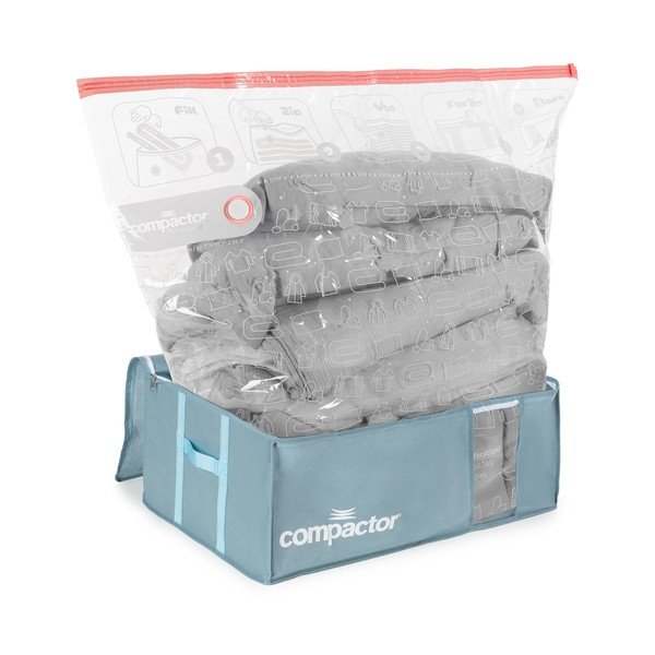 Vakuový plastový úložný box na oblečení 65x45x27 cm Blue Edition – Compactor-image-4