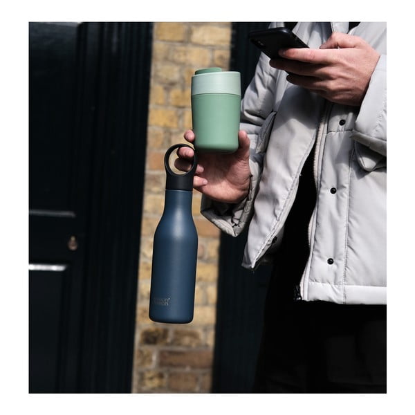 Tmavě modrá cestovní nerezová lahev 500 ml Loop – Joseph Joseph-image-2