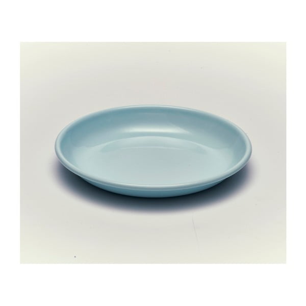 Modrý smaltovaný talíř Kapka Back To Basics, Ø 19 cm