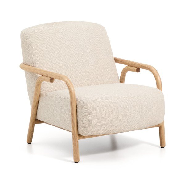 Béžové žinylkové křeslo Sylo – Kave Home