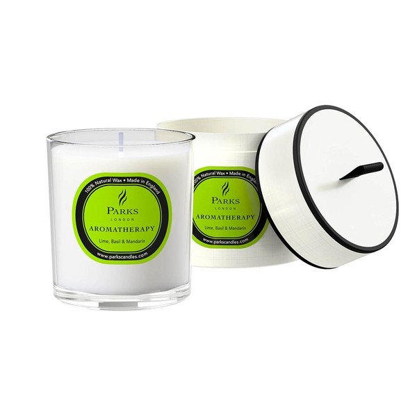 Svíčka s vůní limetky, bazalky a mandarinky Parks Candles London, 50 hodin hoření-image-1