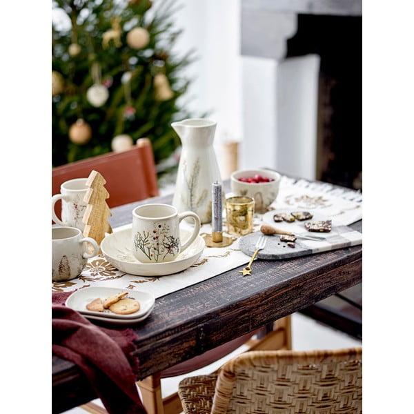 Krémová miska s vánočním motivem z kameniny 450 ml Hollie – Bloomingville-image-1