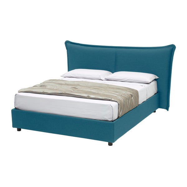 Modrá dvoulůžková postel s úložným prostorem 13Casa Dumbo, 160 x 190 cm