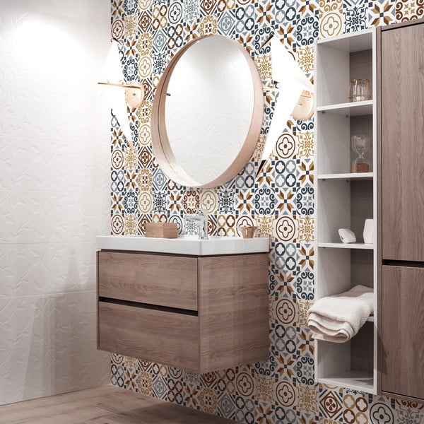 Sada 30 dekorativních samolepek na zeď Ambiance Ninocito, 15 x 15 cm