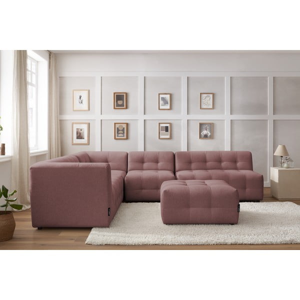 Tmavě růžová rohová pohovka (levý roh) Kleber - Bobochic Paris-image-1