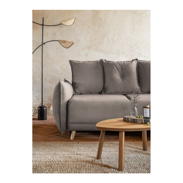 Světle hnědá manšestrová rozkládací rohová pohovka (variabilní) Lazy Lukka – Miuform-image-4