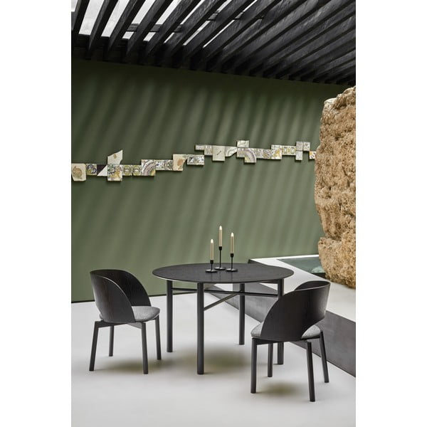 Černý kulatý jídelní stůl Teulat Junco, ø 120 cm-image-1