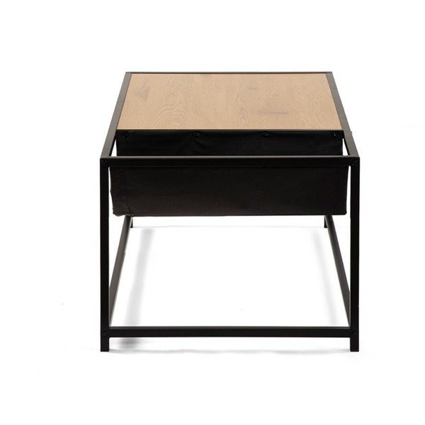 Černý/v přírodní barvě konferenční stolek v dekoru dubu 60x99 cm Bayen – Bonami Essentials-image-3