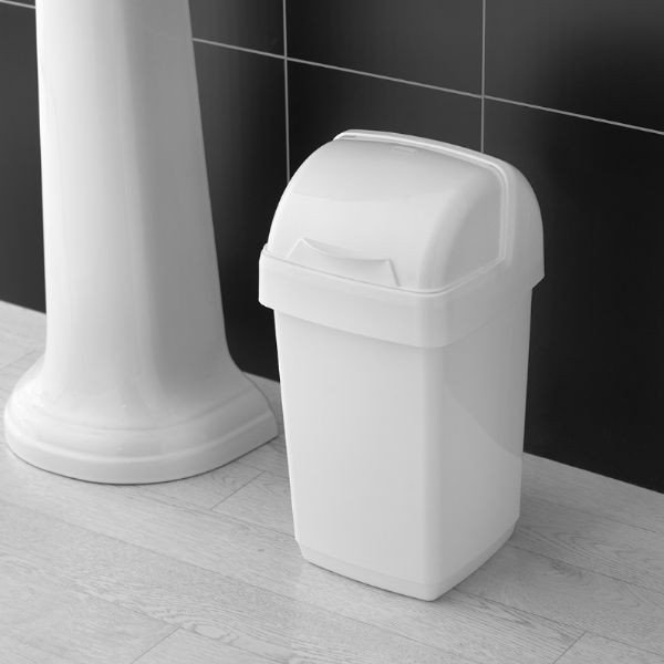 Bílý odpadkový koš Addis Roll Top, 22,5 x 23 x 42,5 cm-image-1