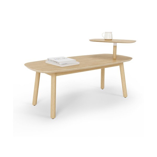 Konferenční stolek z bukového dřeva v přírodní barvě 56x120 cm Swivo – Umbra-image-3