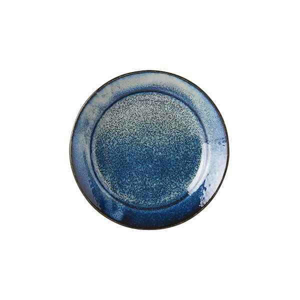 Modrý keramický talíř MIJ Indigo, ø 17 cm