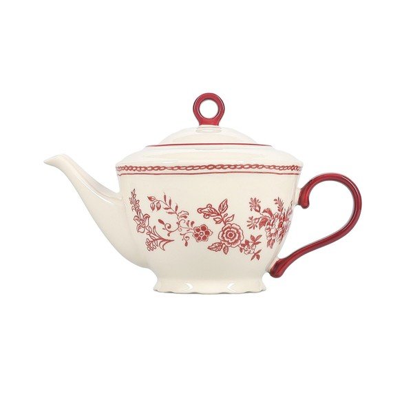 Vínová/slonovinová porcelánová konvice na čaj 920 ml Cyril – S|P Collection