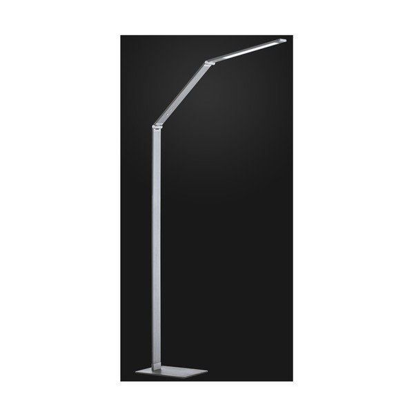 LED stmívatelná stojací lampa ve stříbrné barvě (výška 133 cm) Geri – Fischer & Honsel-image-1