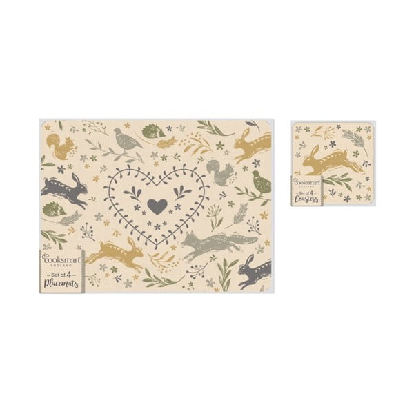 Prostírání a podtácky v sadě 8 ks Woodland – Cooksmart ®-image-4