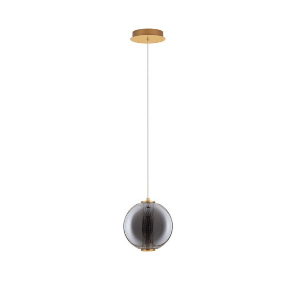 Šedé kovové LED závěsné svítidlo se skleněným stínidlem ø 22 cm Navi – Nova Luce