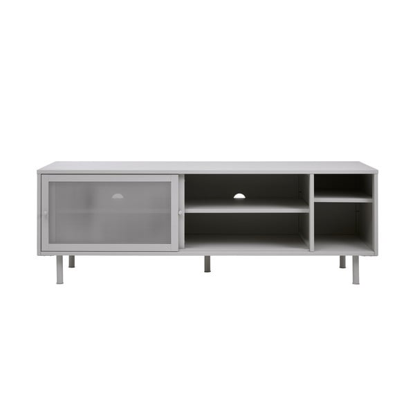 Šedý kovový TV stolek 160x55x45 cm Veep – Unique Furniture-image-3