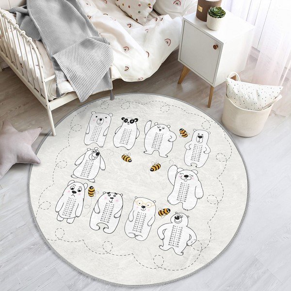 Krémový dětský koberec ø 80 cm Comfort – Mila Home-image-3