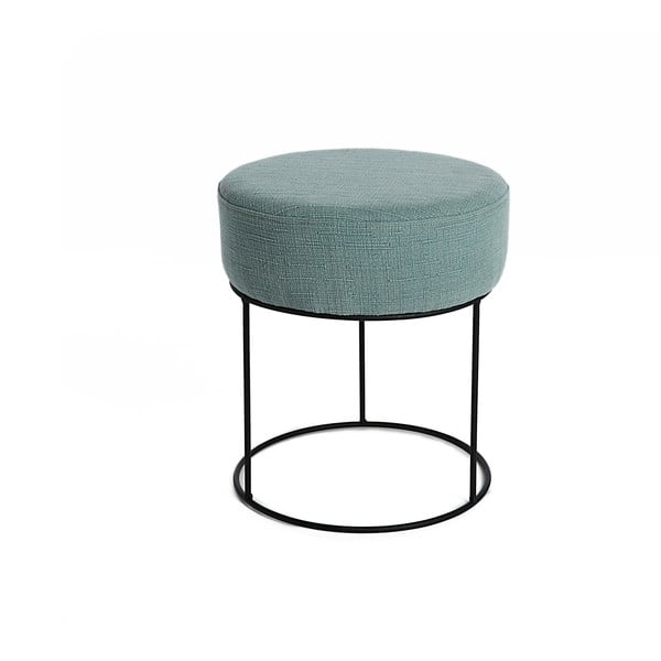 Tyrkysová stolička s kovovou konstrukcí Simla Round, ⌀ 35 cm