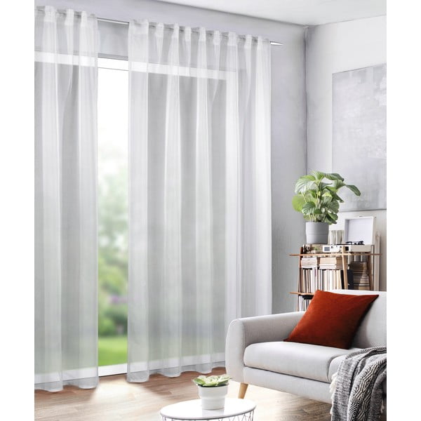 Bílá voálová záclona 135x245 cm Uni – Sehlbach-image-1