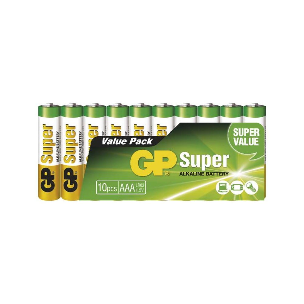 Sada 10 alkalických baterií EMOS GP Super AAA