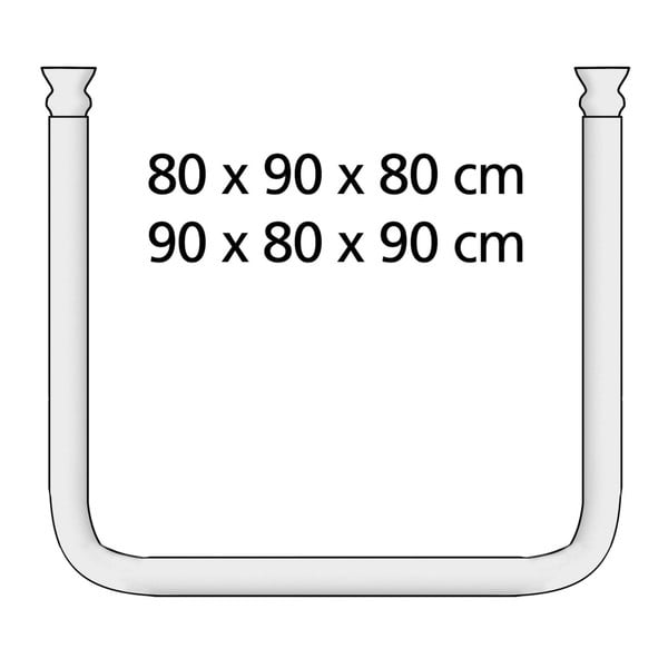 Bílá univerzální rohová tyč na sprchový závěs Wenko, ø 2,5 cm-image-3