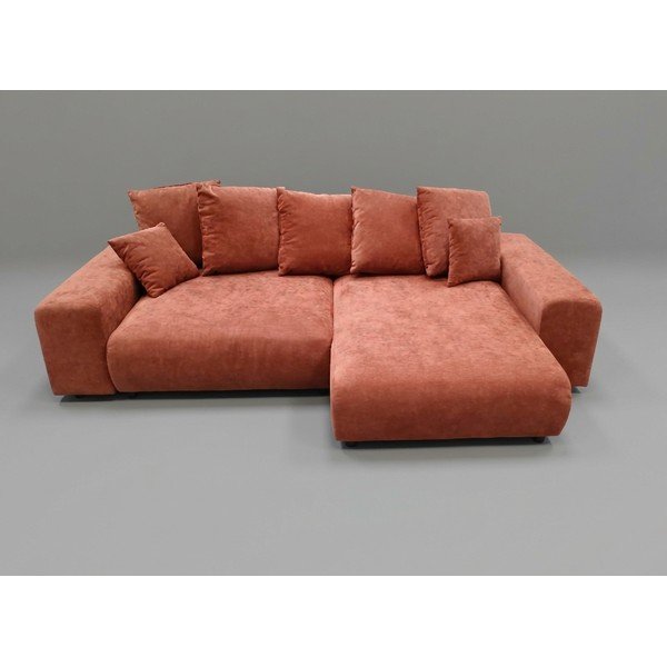 Rozkládací/s úložným prostorem rohová pohovka cihlová Luma - II. jakost – Ropez-image-1