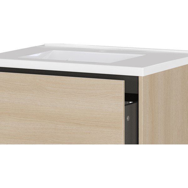 Závěsná skříňka pod umyvadlo v dekoru dubu v přírodní barvě 61x61 cm Bodera – Germania-image-3