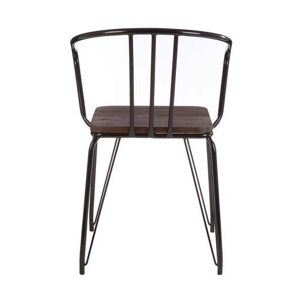 Černá/v přírodní barvě jídelní židle z jilmového dřeva District – Premier Housewares-image-2