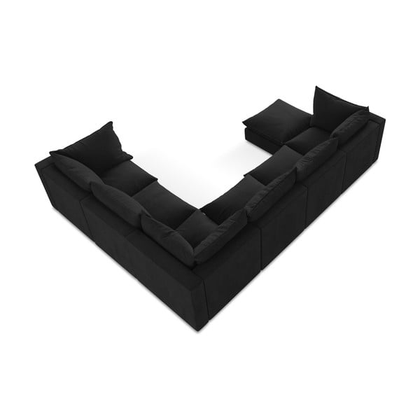 Černá rohová pohovka (pravý roh/do "U") Manao – Makamii-image-3