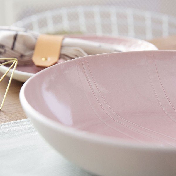 Bílo-růžová porcelánová servírovací miska Villeroy & Boch Leaf, ⌀ 26 cm-image-3
