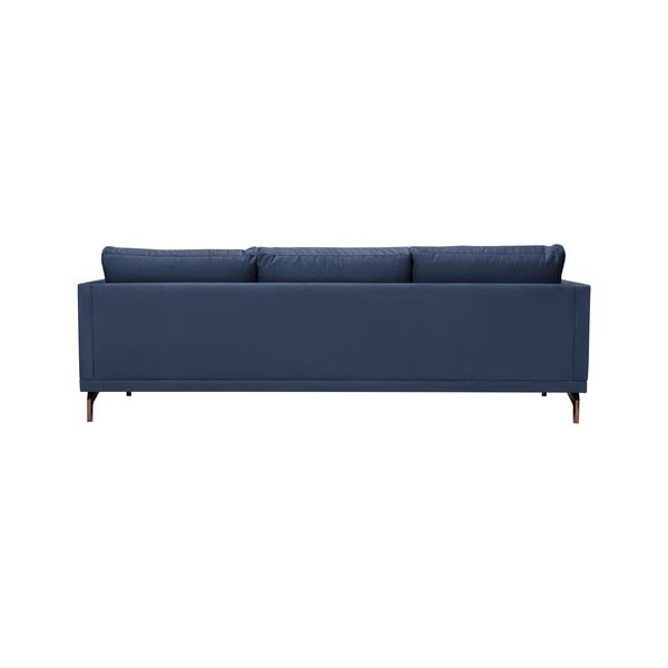Tmavě modrá trojmístná pohovka s podnožím ve zlaté barvě Windsor & Co Sofas Jupiter-image-3