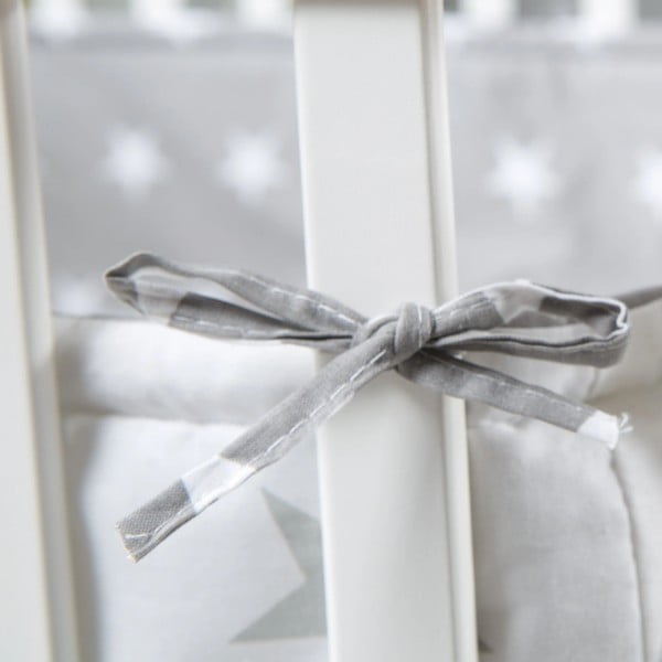 Bílá dětská ohrádka 100x100 cm Little stars – Roba-image-1