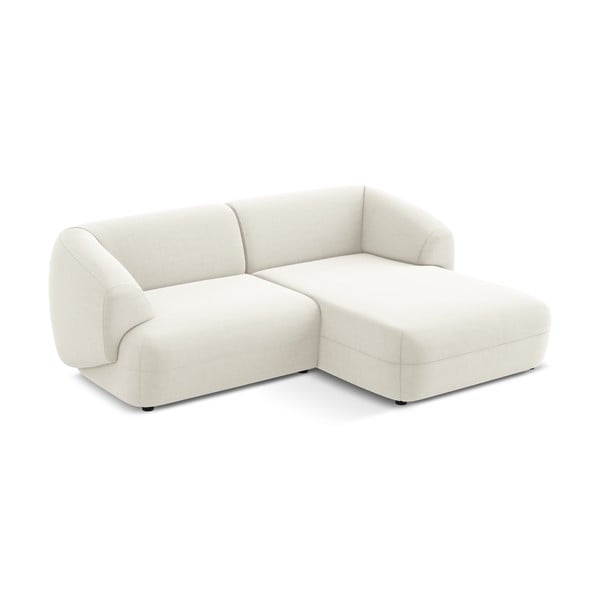 Bílá sametová rohová pohovka (pravý roh) Moana – Makamii-image-3