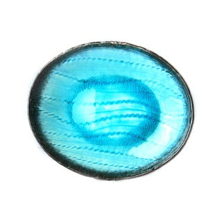 Modrý keramický oválný talíř MIJ Sky, 24 x 20 cm