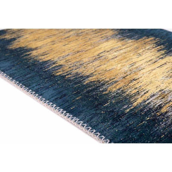 Žlutý/tmavě modrý pratelný koberec 50x80 cm Goldie – Vitaus-image-2