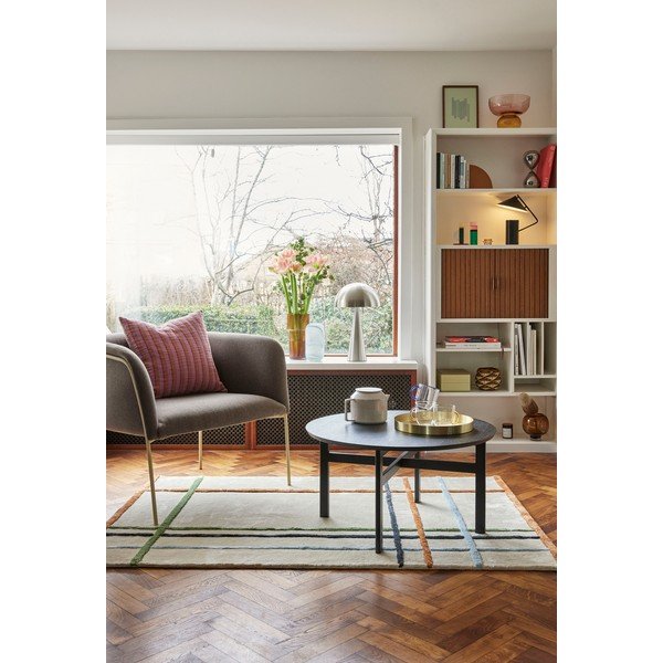 Béžový koberec s příměsí bavlny Hübsch Ester, 120 x 180 cm-image-1