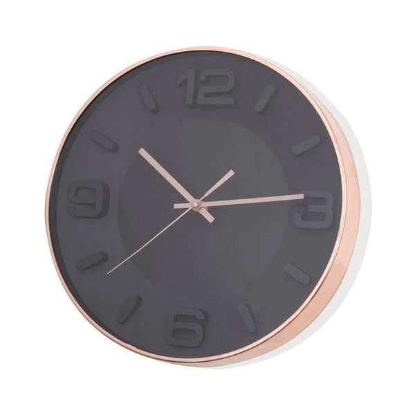 Černé nástěnné hodiny Brandani Rose Gold