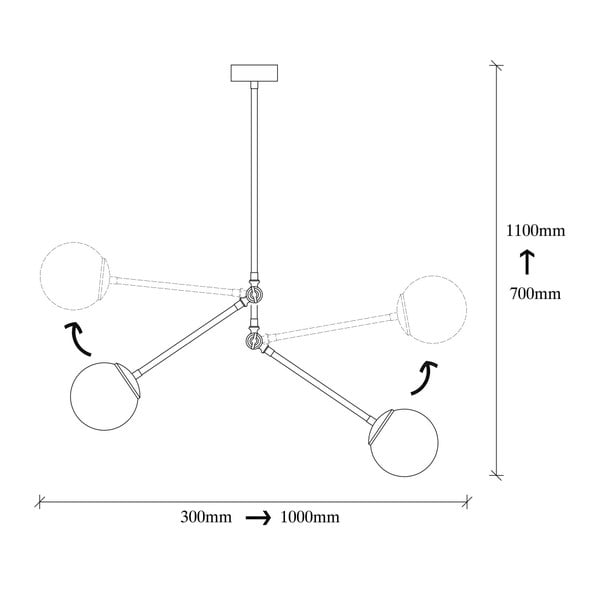 Černé kovové závěsné svítidlo Opviq lights Froso-image-3