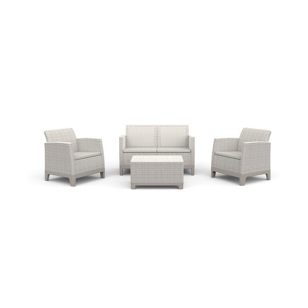 Šedobéžový zahradní lounge set pro 4 Scandi Forma – Keter