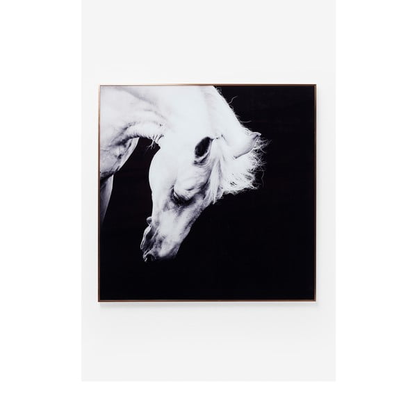 Obraz v rámu Kare Design Proud Horse, 100 x 100 cm