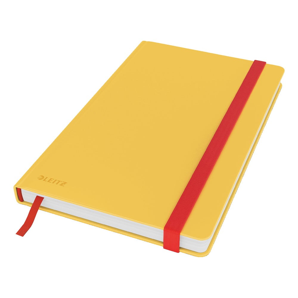 Žlutý zápisník s hebkým povrchem Leitz, 80 stran