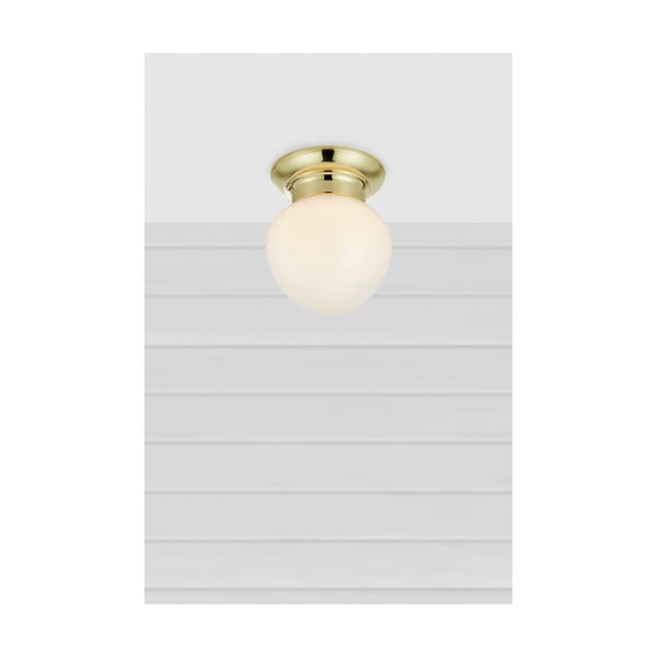 Bílé/v mosazné barvě stropní svítidlo se skleněným stínidlem Ronda – Markslöjd-image-1