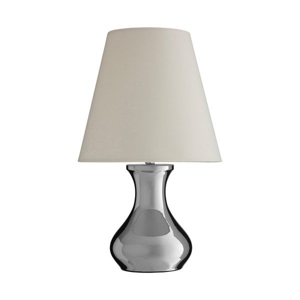Krémová/ve stříbrné barvě kovová stolní lampa s textilním stínidlem (výška 36 cm) Nell – Premier Housewares